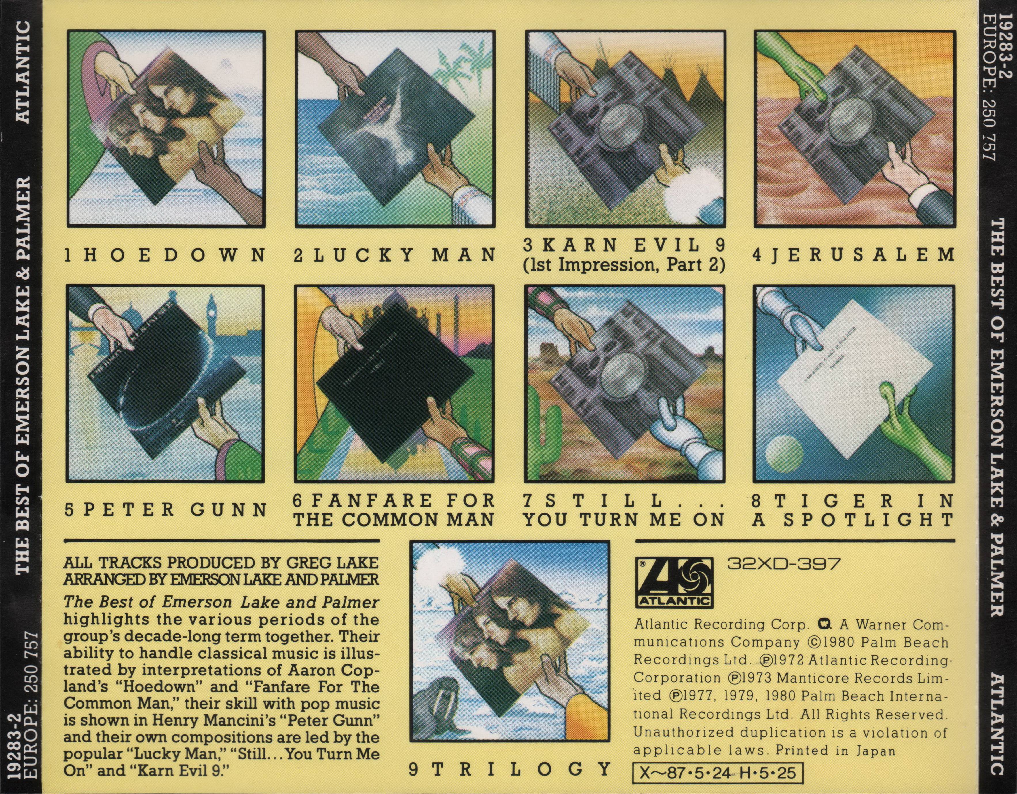 Emerson, Lake and Palmer The Best of ELP : Back JPN